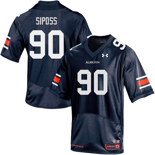 Auburn Tigers Men's Arryn Siposs #90 Navy Under Armour Stitched College 2019 NCAA Authentic Football Jersey QOV8474BJ